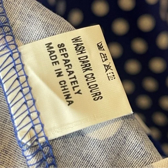 Killreal Blue White Polka Dot Swing Dress - Small - Picture 12 of 13